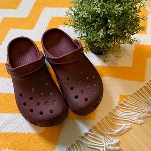 Maroon Crocs